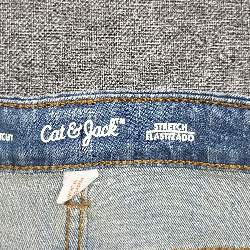 Boys' Stretch Bootcut Denim Jeans - Cat & Jack Blue Light Wash Size 12 Husky